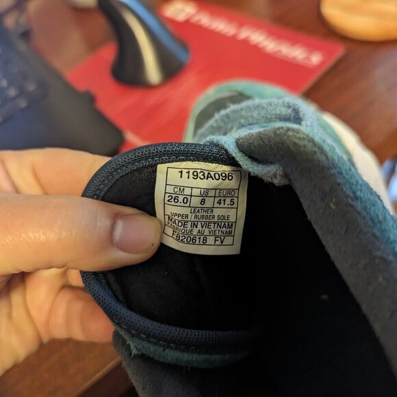 Retro Asics Gel Diablo Suede Turquoise Sneakers Running Shoes EU 41.5 Blue - Picture 8 of 10